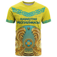 Personalized Kazakhstan Emblem T Shirt Kazakh Pattern
