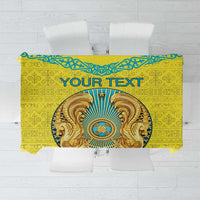 Personalized Kazakhstan Emblem Tablecloth Kazakh Pattern