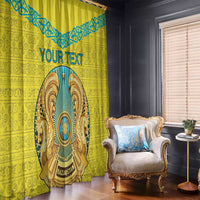 Personalized Kazakhstan Emblem Window Curtain Kazakh Pattern