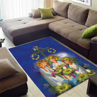 Swedish Glad Midsommar Area Rug Hade du en bra Midsommar