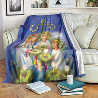 Swedish Glad Midsommar Blanket Hade du en bra Midsommar