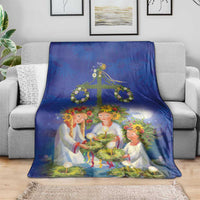 Swedish Glad Midsommar Blanket Hade du en bra Midsommar