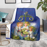 Swedish Glad Midsommar Blanket Hade du en bra Midsommar