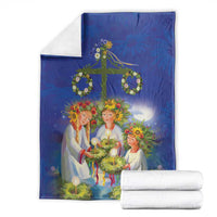 Swedish Glad Midsommar Blanket Hade du en bra Midsommar