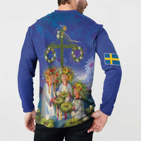 Swedish Glad Midsommar Button Sweatshirt Hade du en bra Midsommar