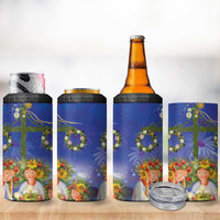 Swedish Glad Midsommar 4 in 1 Can Cooler Tumbler Hade du en bra Midsommar