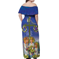 Swedish Glad Midsommar Off Shoulder Maxi Dress Hade du en bra Midsommar