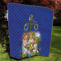 Swedish Glad Midsommar Quilt Hade du en bra Midsommar