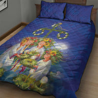 Swedish Glad Midsommar Quilt Bed Set Hade du en bra Midsommar