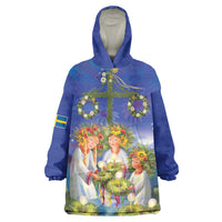 Swedish Glad Midsommar Wearable Blanket Hoodie Hade du en bra Midsommar