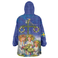 Swedish Glad Midsommar Wearable Blanket Hoodie Hade du en bra Midsommar
