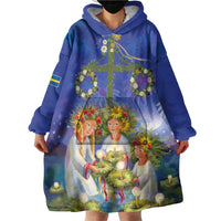 Swedish Glad Midsommar Wearable Blanket Hoodie Hade du en bra Midsommar