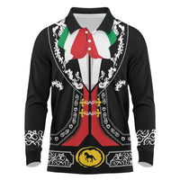 Mexican Trajes Charros Costume Long Sleeve Polo Shirt