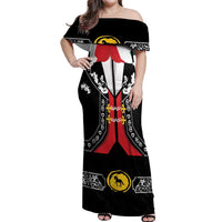 Mexican Trajes Charros Costume Off Shoulder Maxi Dress
