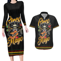 Mexico Cinco de Mayo Couples Matching Long Sleeve Bodycon Dress and Hawaiian Shirt El Dia de la Batalla de Puebla