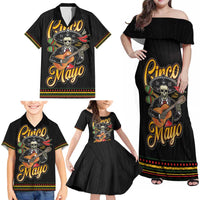 Mexico Cinco de Mayo Family Matching Off Shoulder Maxi Dress and Hawaiian Shirt El Dia de la Batalla de Puebla