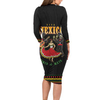 Mexico Cinco de Mayo Long Sleeve Bodycon Dress El Dia de la Batalla de Puebla