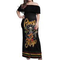 Mexico Cinco de Mayo Off Shoulder Maxi Dress El Dia de la Batalla de Puebla