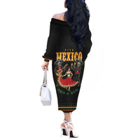 Mexico Cinco de Mayo Off The Shoulder Long Sleeve Dress El Dia de la Batalla de Puebla
