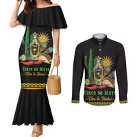 Mexico Cinco de Mayo Couples Matching Mermaid Dress and Long Sleeve Button Shirt Viva la Fiesta!