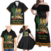 Mexico Cinco de Mayo Family Matching Off Shoulder Maxi Dress and Hawaiian Shirt Viva la Fiesta!