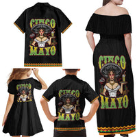 Mexico Cinco de Mayo Family Matching Off Shoulder Maxi Dress and Hawaiian Shirt Viva la Fiesta!