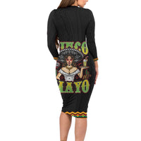 Mexico Cinco de Mayo Long Sleeve Bodycon Dress Viva la Fiesta!