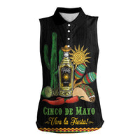 Mexico Cinco de Mayo Women Sleeveless Polo Shirt Viva la Fiesta!