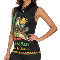 Mexico Cinco de Mayo Women Sleeveless Polo Shirt Viva la Fiesta!