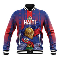 Custom Haiti Football 2026 Baseball Jacket Les Grenadiers Voodoo Veve Pride