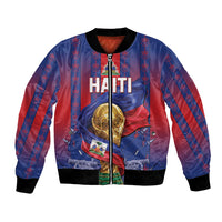 Custom Haiti Football 2026 Bomber Jacket Les Grenadiers Voodoo Veve Pride