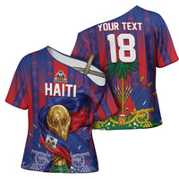 Custom Haiti Football 2026 Cross Shoulder Shirt Les Grenadiers Voodoo Veve Pride
