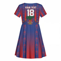 Custom Haiti Football 2026 Kid Short Sleeve Dress Les Grenadiers Voodoo Veve Pride
