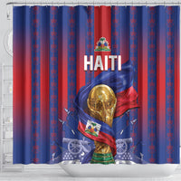 Haiti Football 2026 Shower Curtain Les Grenadiers Voodoo Veve Pride