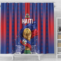 Haiti Football 2026 Shower Curtain Les Grenadiers Voodoo Veve Pride
