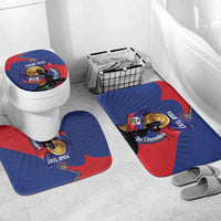 Personalized Haiti Football Champions Bathroom Set National Pride Gold Trophy