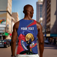 Personalized Haiti Football Champions Men Tank Top National Pride Gold Trophy