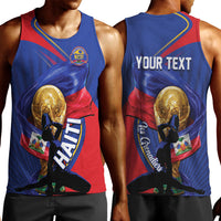 Personalized Haiti Football Champions Men Tank Top National Pride Gold Trophy