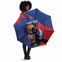 Personalized Haiti Football Champions Umbrella National Pride Gold Trophy