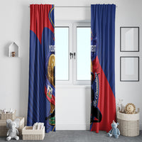 Personalized Haiti Football Champions Window Curtain National Pride Gold Trophy