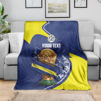 Personalized Curacao Football 2026 Blanket Rise of Caribbean Pride