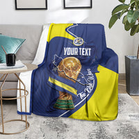 Personalized Curacao Football 2026 Blanket Rise of Caribbean Pride