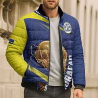 Personalized Curacao Football 2026 Bomber Puffer Jacket Rise of Caribbean Pride
