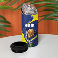 Personalized Curacao Football 2026 4 in 1 Can Cooler Tumbler Rise of Caribbean Pride