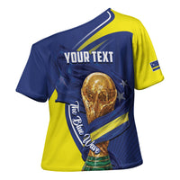 Personalized Curacao Football 2026 Cross Shoulder Shirt Rise of Caribbean Pride