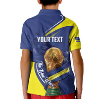 Personalized Curacao Football 2026 Kid Polo Shirt Rise of Caribbean Pride