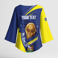 Personalized Curacao Football 2026 Kimono Sleeve Blouse Rise of Caribbean Pride