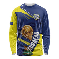 Personalized Curacao Football 2026 Long Sleeve Shirt Rise of Caribbean Pride