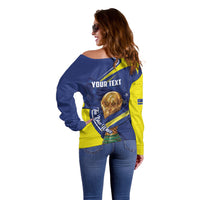 Personalized Curacao Football 2026 Off Shoulder Sweater Rise of Caribbean Pride