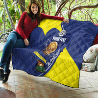 Personalized Curacao Football 2026 Quilt Rise of Caribbean Pride
